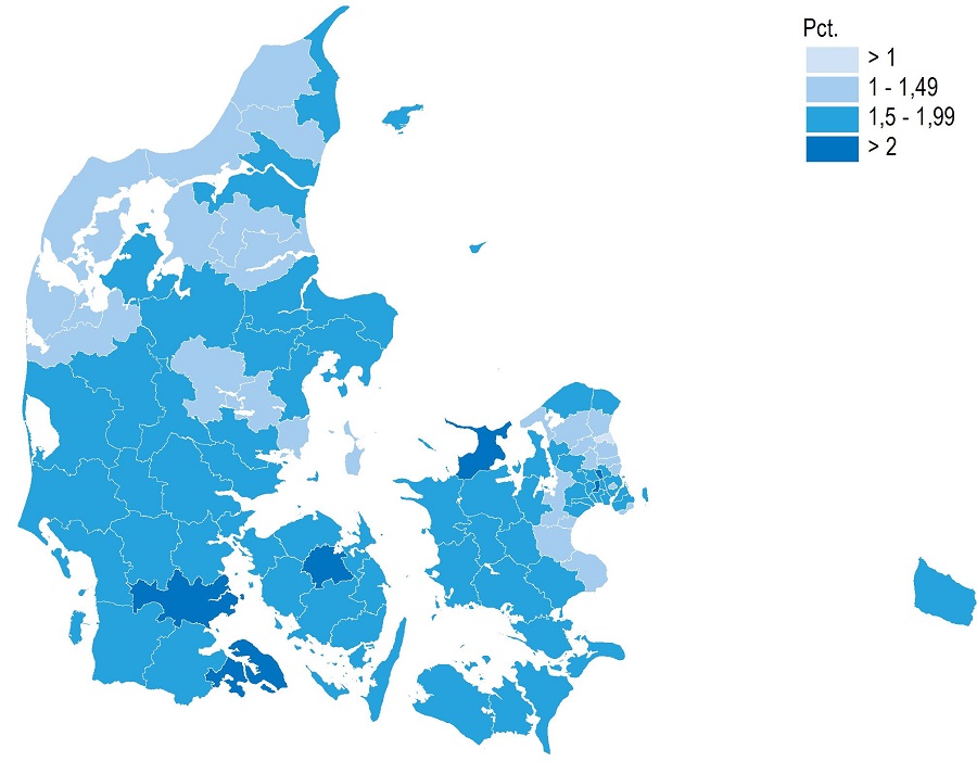 Kort over ugyldige stemmer